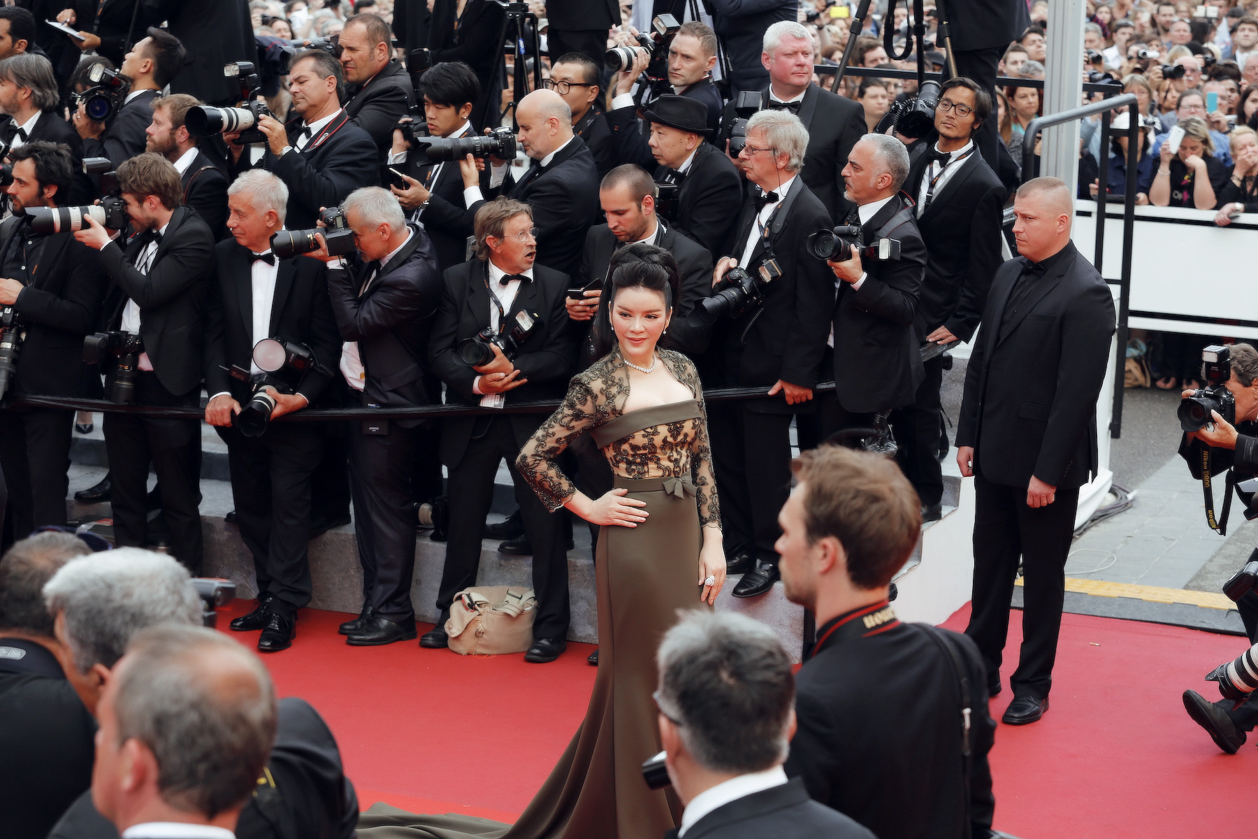 Ly Nha Ky being gorgeous on Cannes red carpet