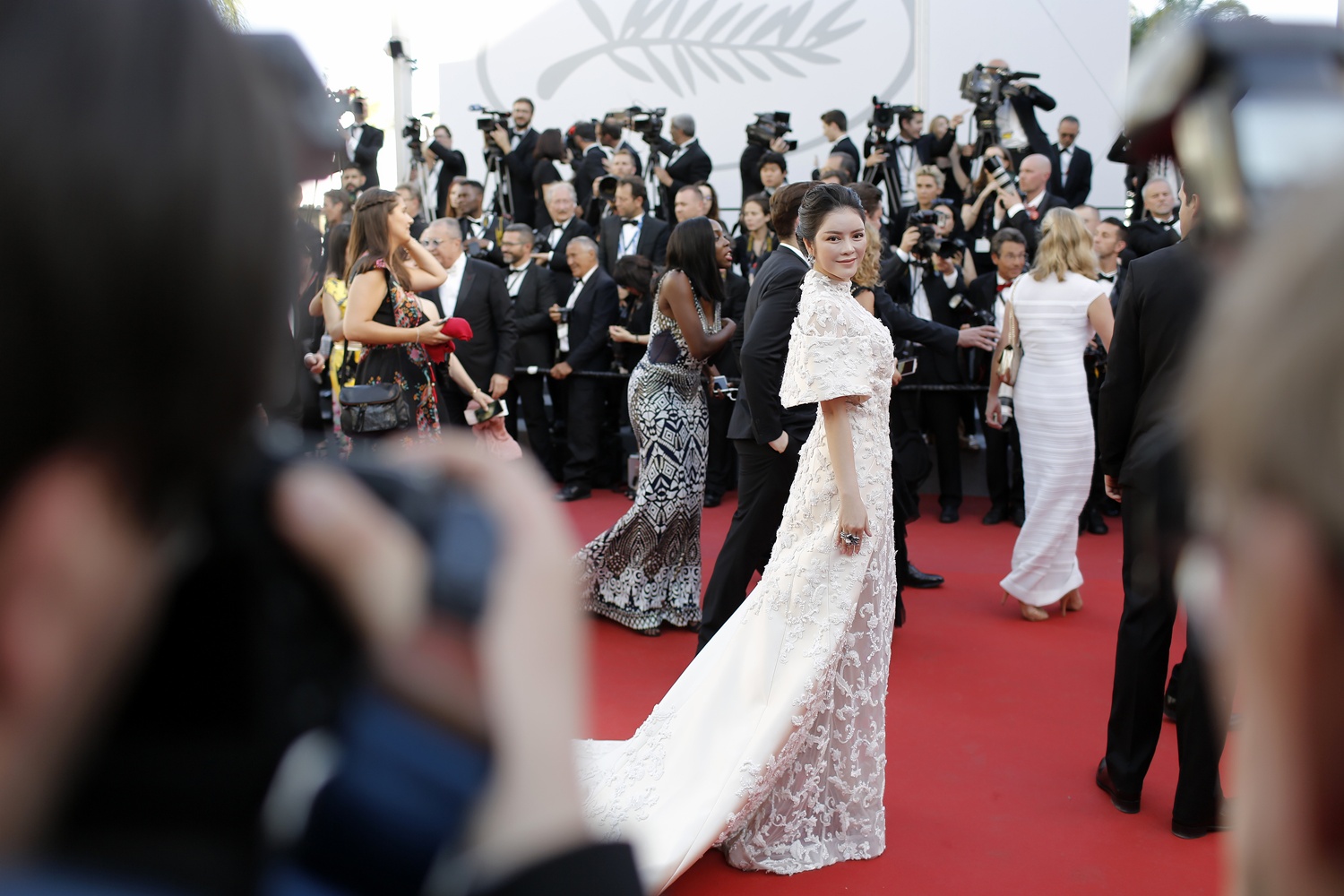 Ly Nha Ky attends the opening ceremony of the 70th annual Cannes Film Festival, 2017